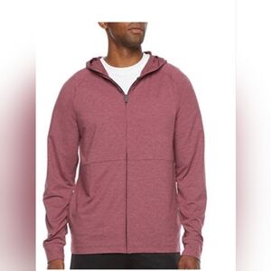 Xersion Men's Hoodie for Men Stretchy Soft Burgundy Large Zip